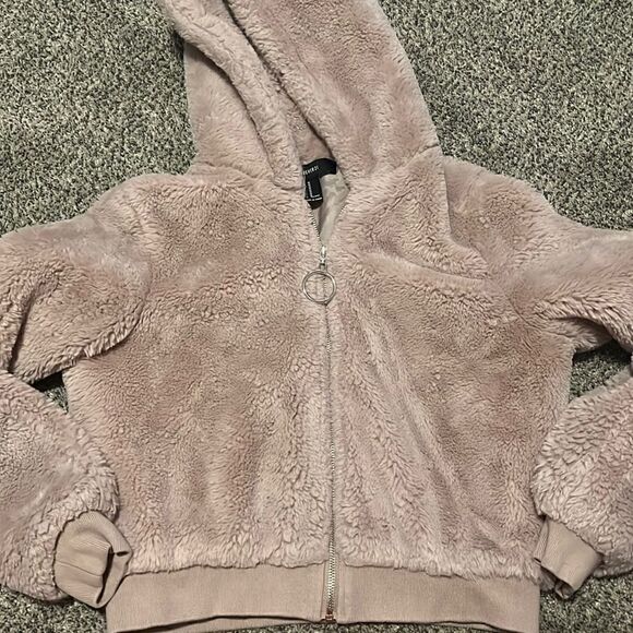 Forever 21 - Pink Fuzzy Jacket - M - Picture 1 of 4